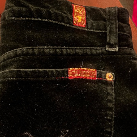 7 For All Mankind Velvet Boot Cut Jeans Sz 28 Women - Picture 7 of 9